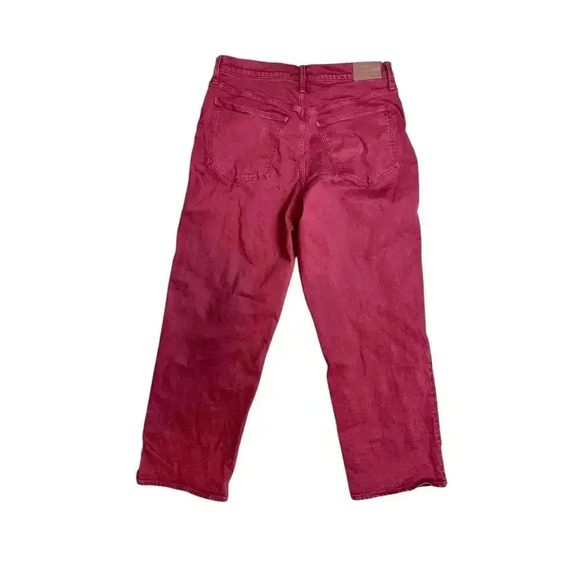Madewell THE PERFECT VINTAGE
WIDE-LEG JEANS Red Size 31 Inseam 29.75” - Picture 4 of 16